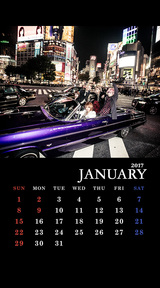 DaizyStripper待受カレンダー 2017.01