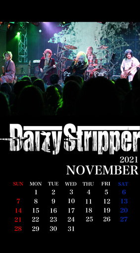 DaizyStripper待受カレンダー 2021.11