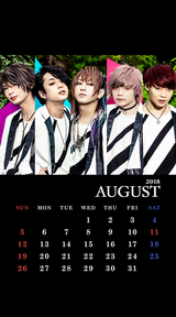 DaizyStripper待受カレンダー 2018.8