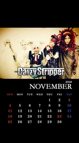 DaizyStripper待受カレンダー 2018.11